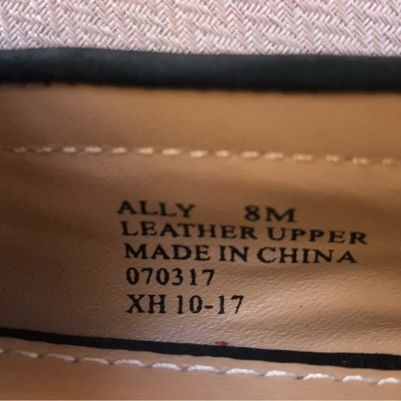 True Ivy Leather Black Ally Nubuck Studds Details Penny Slip On Loafer 8M - Picture 7 of 15